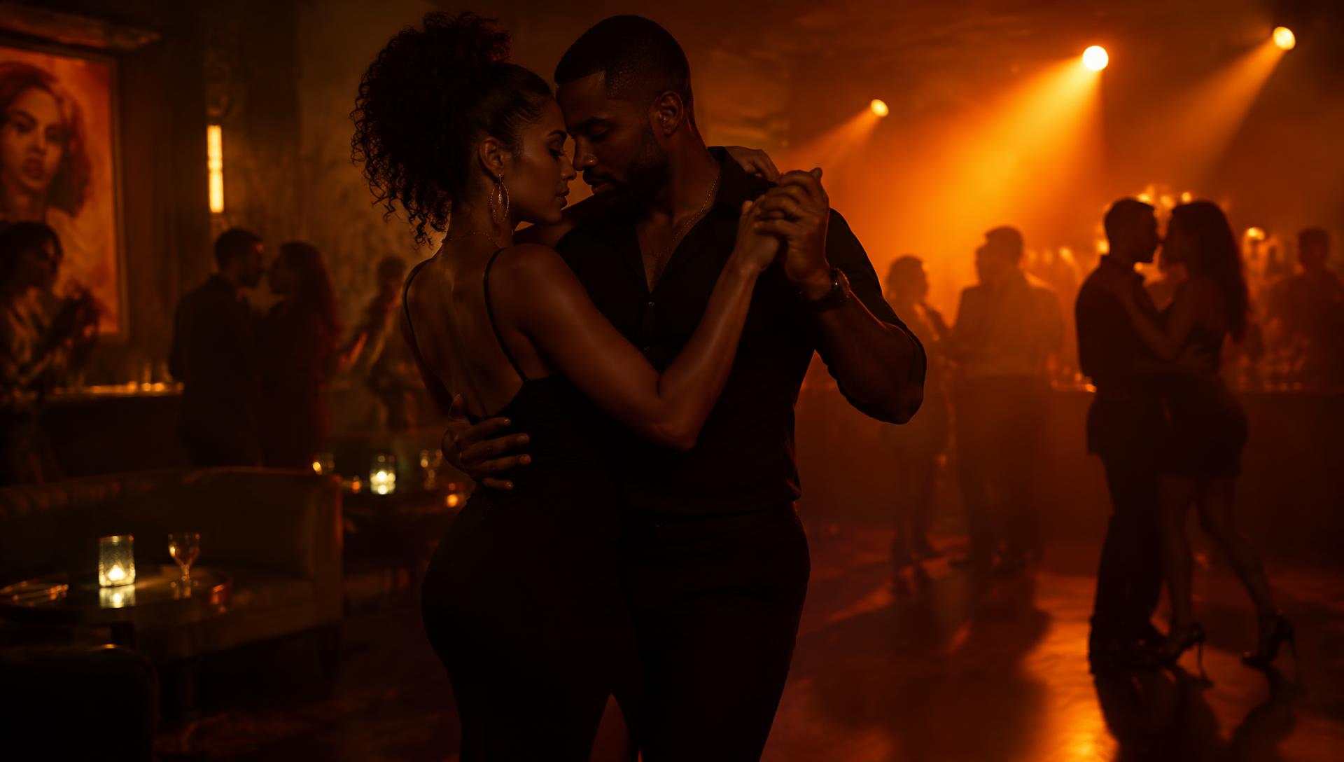 Couple dancing kizomba